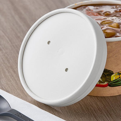 Lid Flat White Vented 1000ct (LFTFH-16)