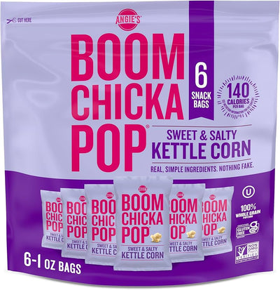 Boomchickapop Sweet & Salty Kettle Corn Popcorn 6 - 1oz Bags