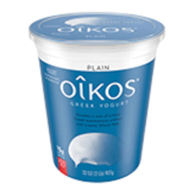Oikos 4% Fat Whole Milk Plain Greek Yogurt 6/32oz