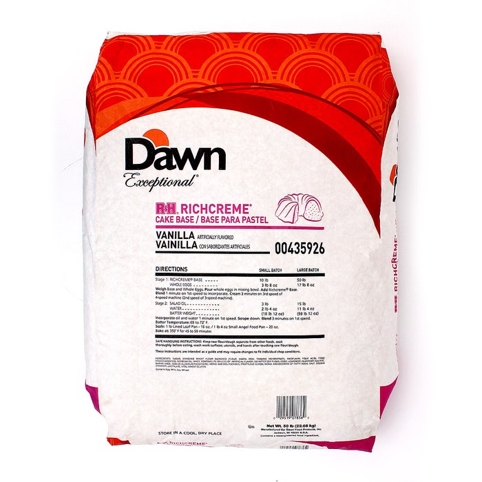 RichCreme Cake Base Vanilla 50lb Dawn (435926)