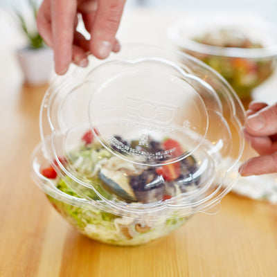Bowl Clear Salad 32oz Ingeo Compostable 600ct