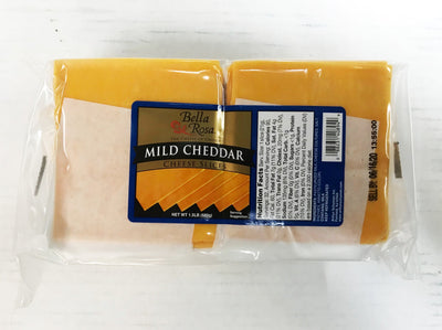 Cheese Sliced Mild Cheddar 8/1.5lb Bella Rosa