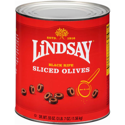 Olives Black Sliced 6/#10 cans Lindsay