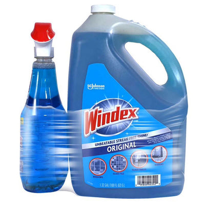 Windex Original Glass Cleaner 32fl oz + 169fl oz Refill