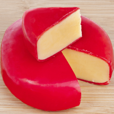 Cheese Wheel Red Wax Gouda Holland 1/10lbs