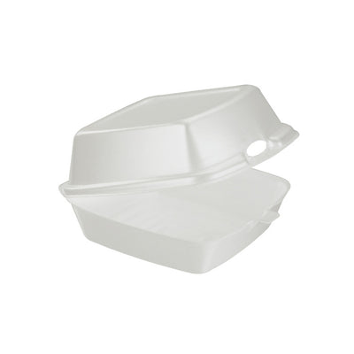 Styro 6in. Hinged Sandwich Container White 200ct