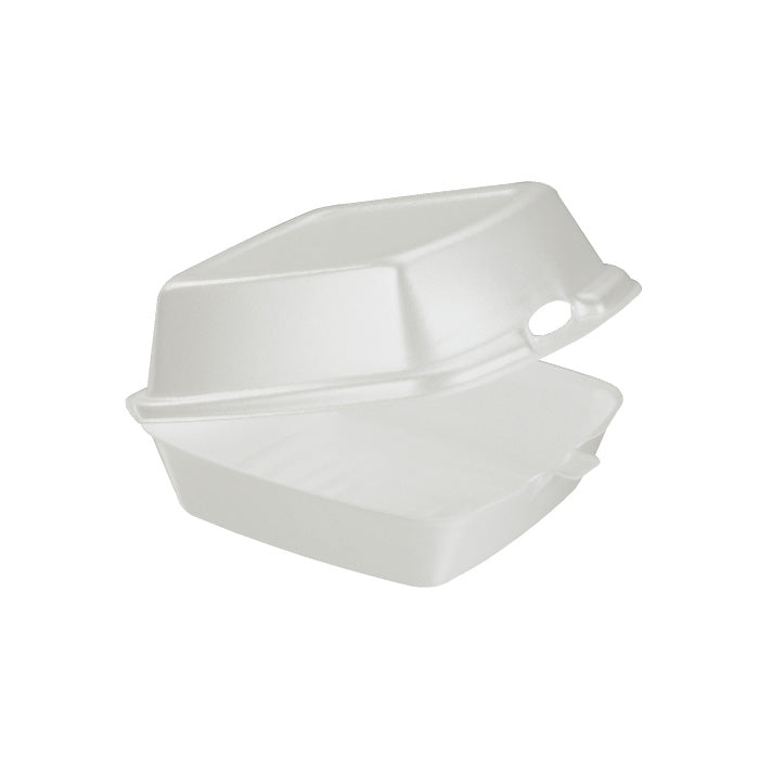 Styro 6in. Hinged Sandwich Container White 200ct