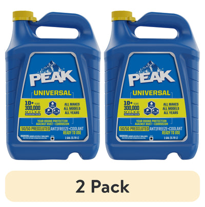 PEAK 50/50 Antifreeze + Coolant, 1 Gallon, 2 ct