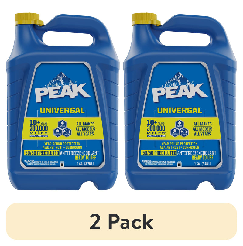 PEAK 50/50 Antifreeze + Coolant, 1 Gallon, 2 ct