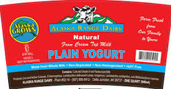Yogurt Plain 12/32oz Alaska Range Dairy - Sold by EA