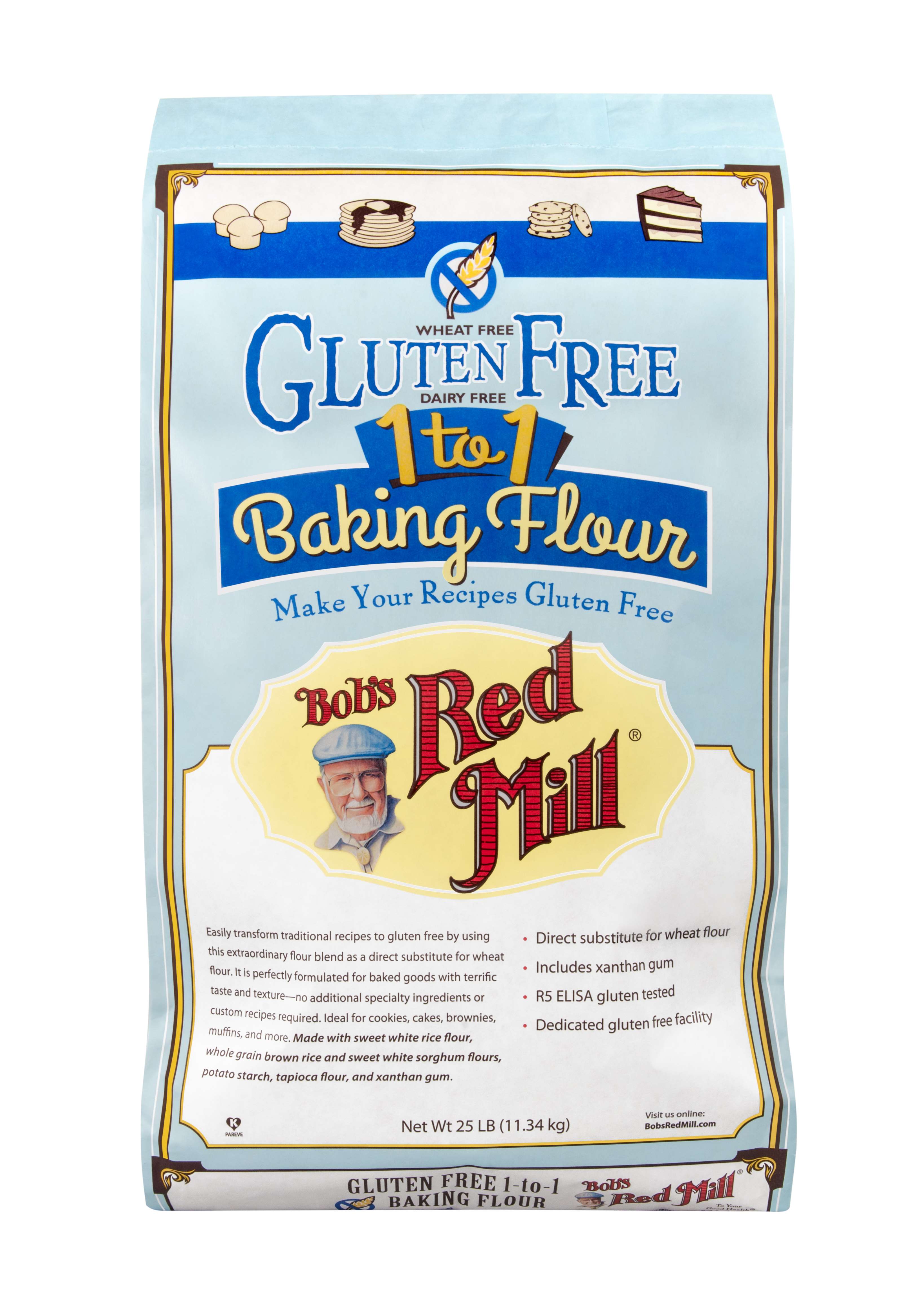 Flour Gluten Free 1 to 1 Baking 25lb - Sold by PACK