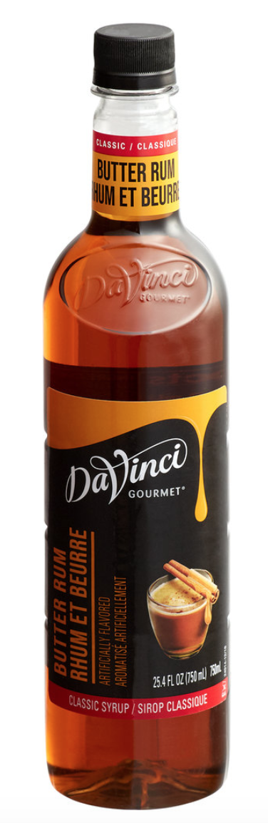 DaVinci Butter Rum 4/750ml - Sold by EA